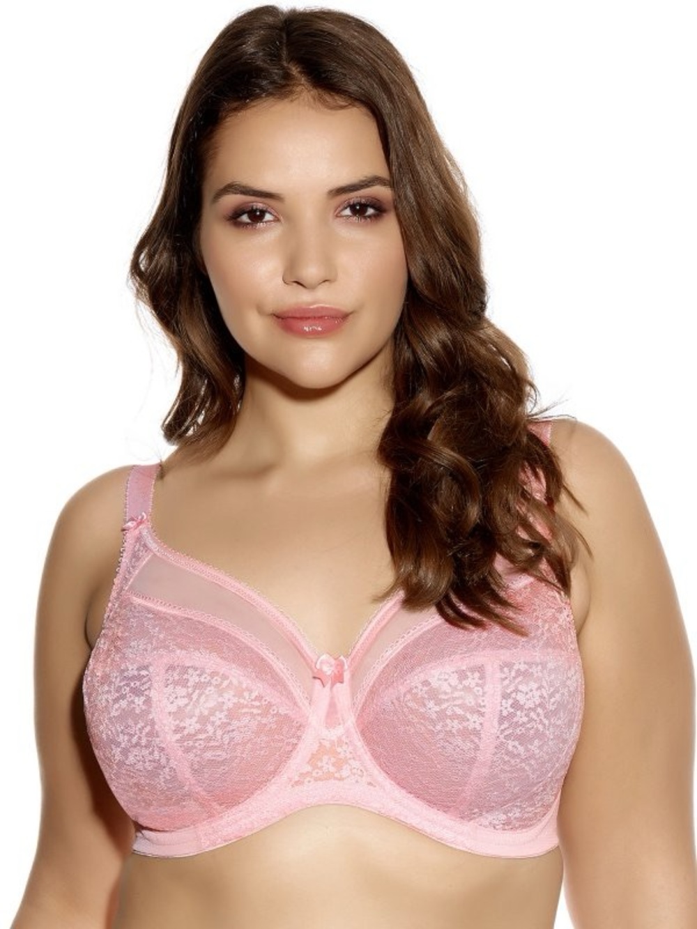 Goddess Adelaide Lace Side Support Underwire Banded Bra 6660 Blush UK 34F US 34G